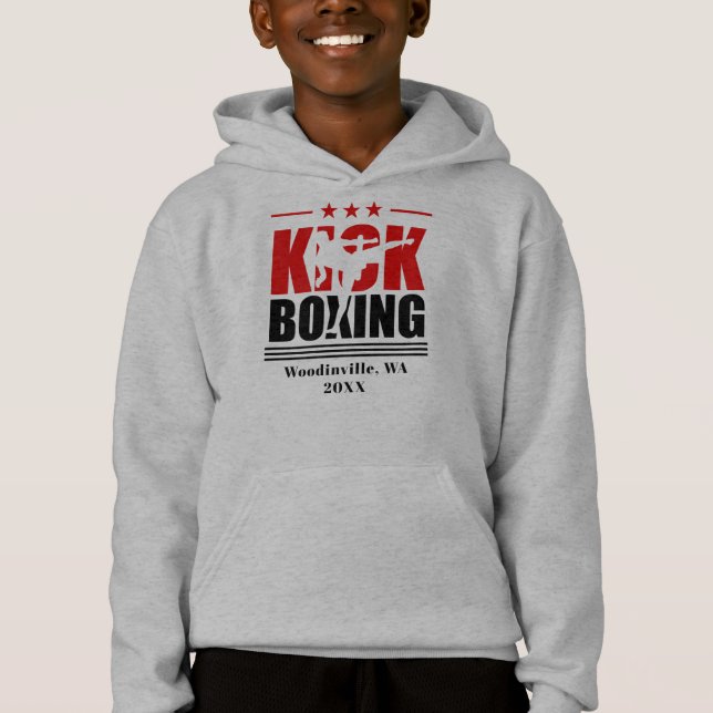 Personalized Kick Boxing Boxer Location Date Name (Front)
