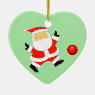 Personalized Kickball Christmas Ceramic Ornament