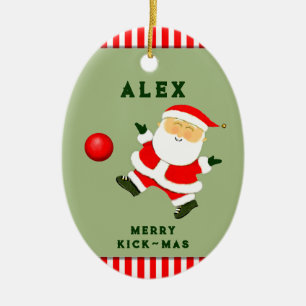 personalized kickball player collectable ceramic ornament
