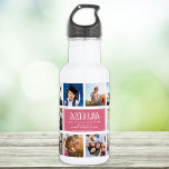 Personalized Kid Child Name Instagram Photos Pink 532 Ml Water Bottle<br><div class="desc">Modern,  personalized Instagram photo collage water bottle for the best Back to School day Ever. A perfect gift also for a child's birthday! She'll love carrying his favourite people around wherever he goes and it will help ease anxiety over the first day of school. This is the pink version.</div>