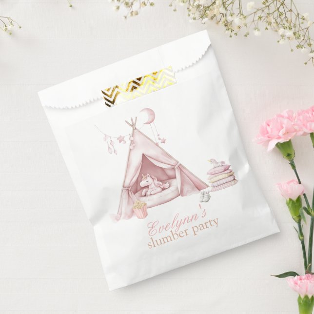 Personalized kid sleepover slumber Birthday Party  Favour Bag (Sealed)