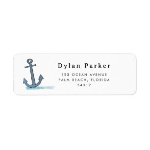 Personalized Kids Anchor Return Address