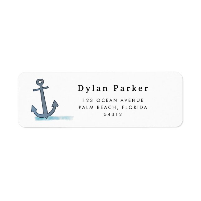 Personalized Kids Anchor Return Address (Front)