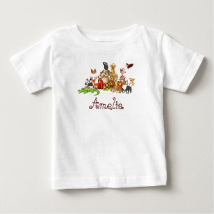 Personalized Kid's animals Baby T-Shirt