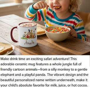 Personalized Kid's animals  Mug