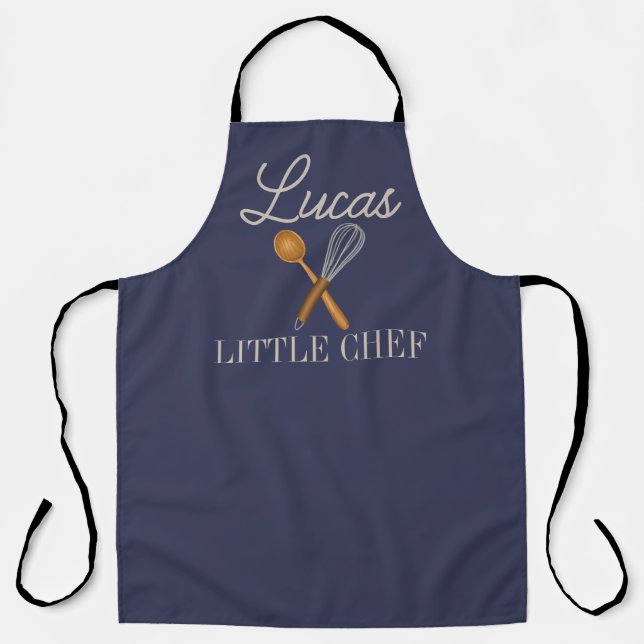 Personalized Kids Apron, Toddler Apron, Customized Apron (Front)