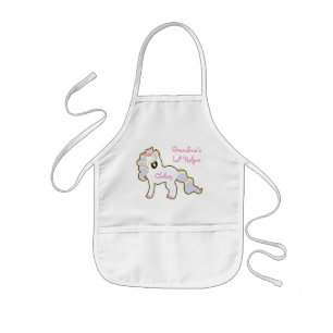 Personalized Kids Apron/Unicorn-Grandma lil Helper Apron