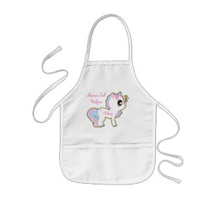 Personalized Kids Apron/Unicorn-Nana's lil Helper Kids Apron