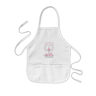 Personalized Kids Apron/Whimsical Tree with Owl Apron