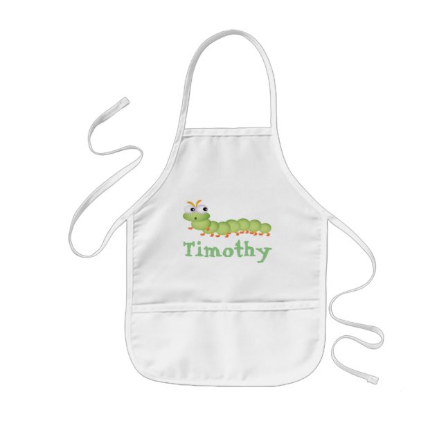 Personalized Kids Apron/Worm Apron (Front)