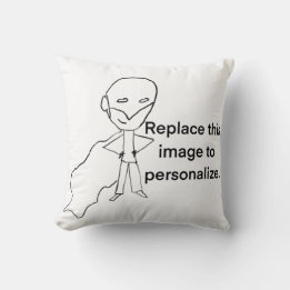 Personalized Kids Art Family Friends Photo Throw Pillow
