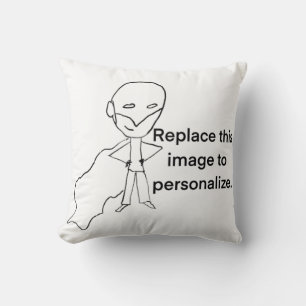 Personalized Kids Art Family Friends Photo Throw Pillow
