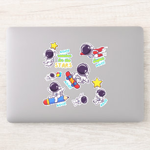 Personalized Kids Astronaut Name Label Stickers
