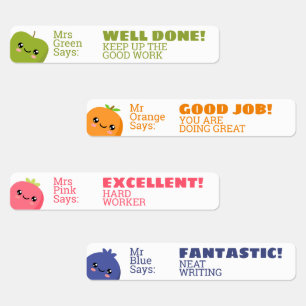 Personalized Kids Award stickers
