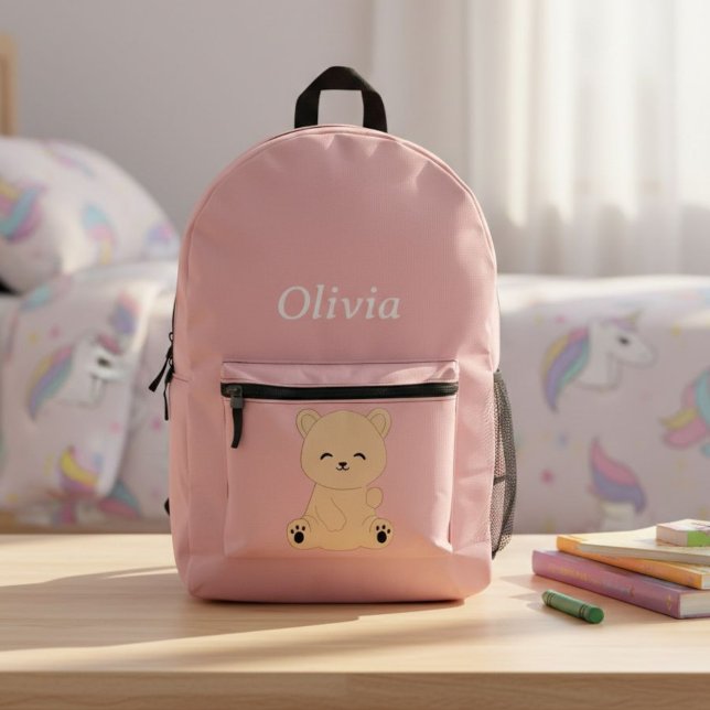 Personalized Kids' Backpack with Bear and Name (Creator Uploaded)