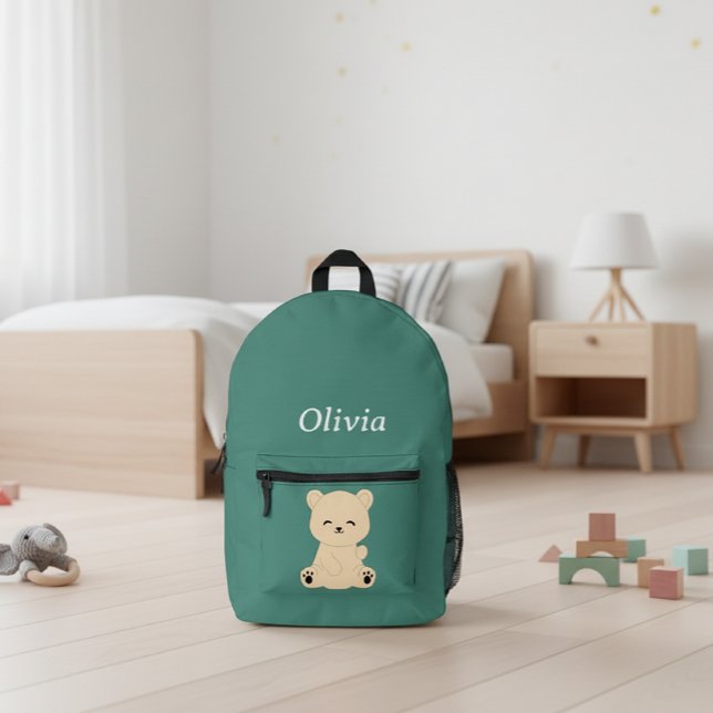 Personalized Kids' Backpack with Bear and Name  (Creator Uploaded)