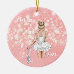 Personalized Kids Ballerina Christmas Ornament