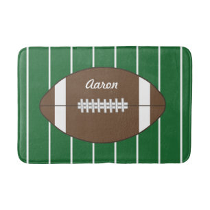 Personalized  Kids Bathroom Football Bath Mat Rug