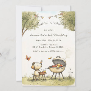 Personalized kids BBQ birthday Template