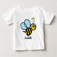 Personalized Kids Bee Cute Yellow Bumblebee Girls