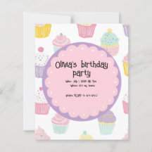 personalized kids birthday cupcake design