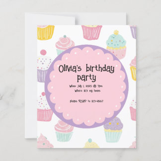 personalized kids birthday cupcake design
