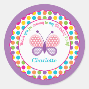 Personalized kids birthday party sticker stickers