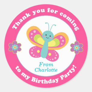 Personalized kids birthday party sticker stickers