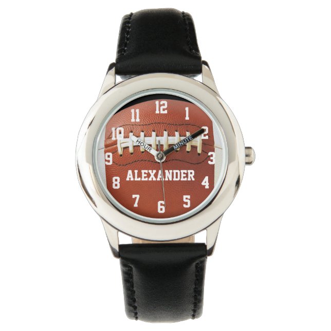 Personalized Kids Boys Football Watch (Front)