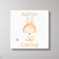 Personalized Kids Bunny Art | Nursery Deco