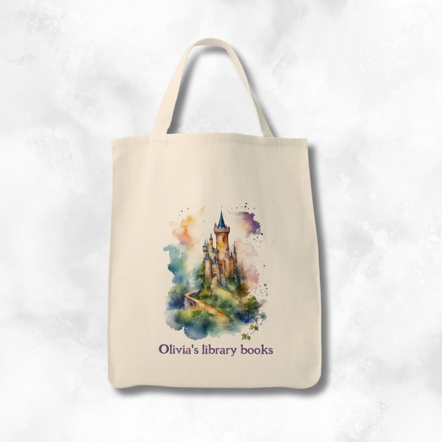 Personalized Kid's Castle Library Book Tote Bag (Creator Uploaded)