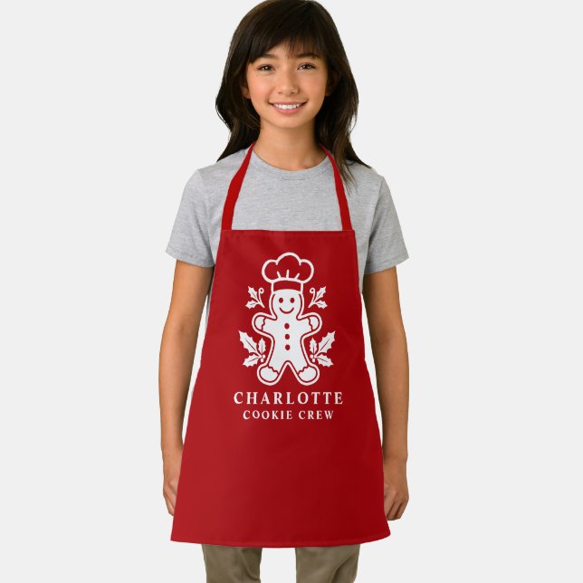Personalized Kids Christmas Cookie Crew Apron (Insitu)