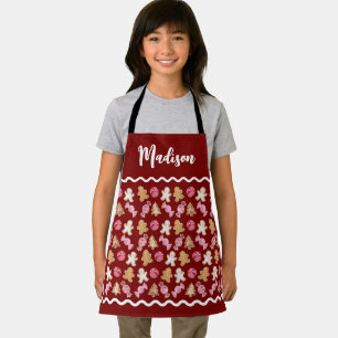 Personalized Kids Christmas Holiday Baking Apron