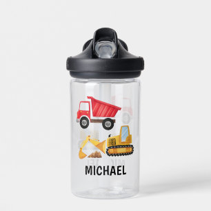 Personalized Kids Construction Digger  Water Bottle