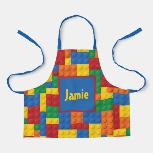 Personalized Kids Construction Toy Building Blocks Apron