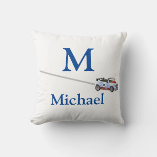Personalized Kids Cool Car  Throw Pillow