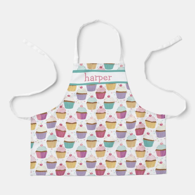 Personalized Kids Cupcake Apron (Front)