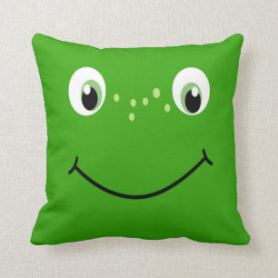 Personalized Kid's Cute Frog Amphibian Pillow