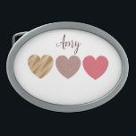 Personalized Kids Cute Heart  Belt Buckle<br><div class="desc">Add some charm to your outfits with this colorful and cute heart belt. Not only is it chic and feminine,  but the cute hearts add a striking enhancement to your look,  making you feel trendy. Personalize this belt to make it identifiable and even more meaningful and special for you!</div>