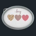 Personalized Kids Cute Heart  Belt Buckle<br><div class="desc">Add some charm to your outfits with this colorful and cute heart belt. Not only is it chic and feminine,  but the cute hearts add a striking enhancement to your look,  making you feel trendy. Personalize this belt to make it identifiable and even more meaningful and special for you!</div>