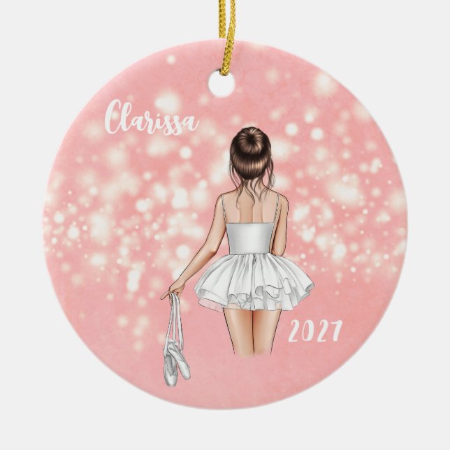 Personalized Kids Dance Christmas Ornament (Front)