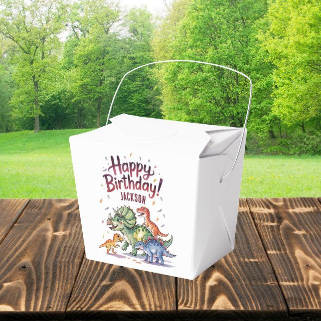 Personalized Kids Dinosaur Birthday  Favor Box (Creator Uploaded)