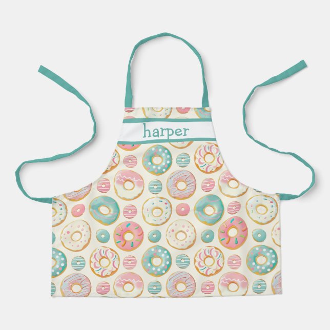 Personalized Kids Doughnut Apron (Front)