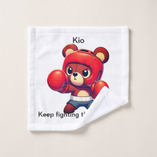 Personalized kids fight germs wash cloth