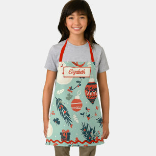 Personalized Kids Holiday Baking  Apron