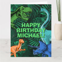Personalized Kids Jurassic Dino Dinosaur Birthday