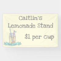 Personalized Kids Lemonade Stand Banner