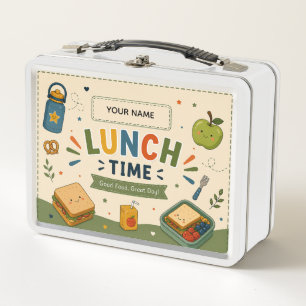 Personalized Kids Lunch Box   Lunch Time
