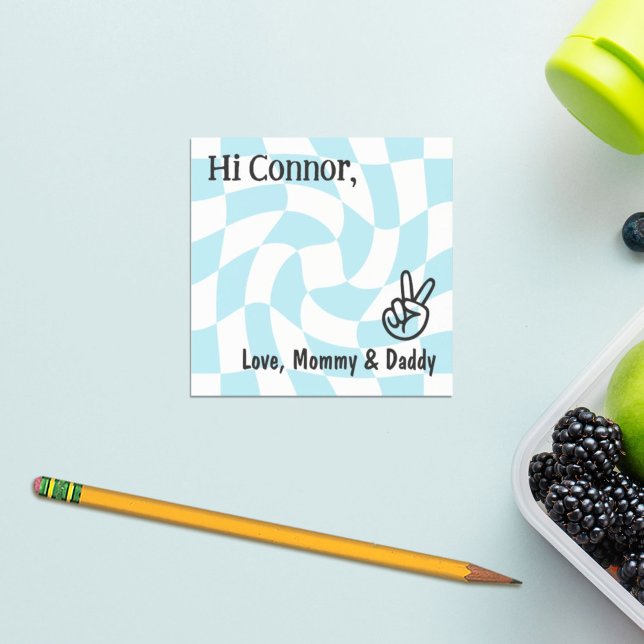 Personalized Kids Lunch Box Notes Retro Chequered (Creator Uploaded)