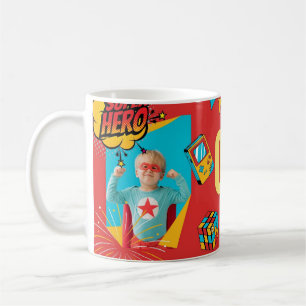 "Personalized Kids Mug – Superhero Name Design"